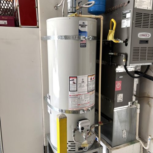 Pressure tank installation with Bradford White water heater