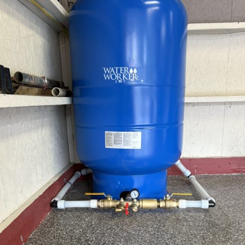 Well pressure tank installation by Platinum Plumbing